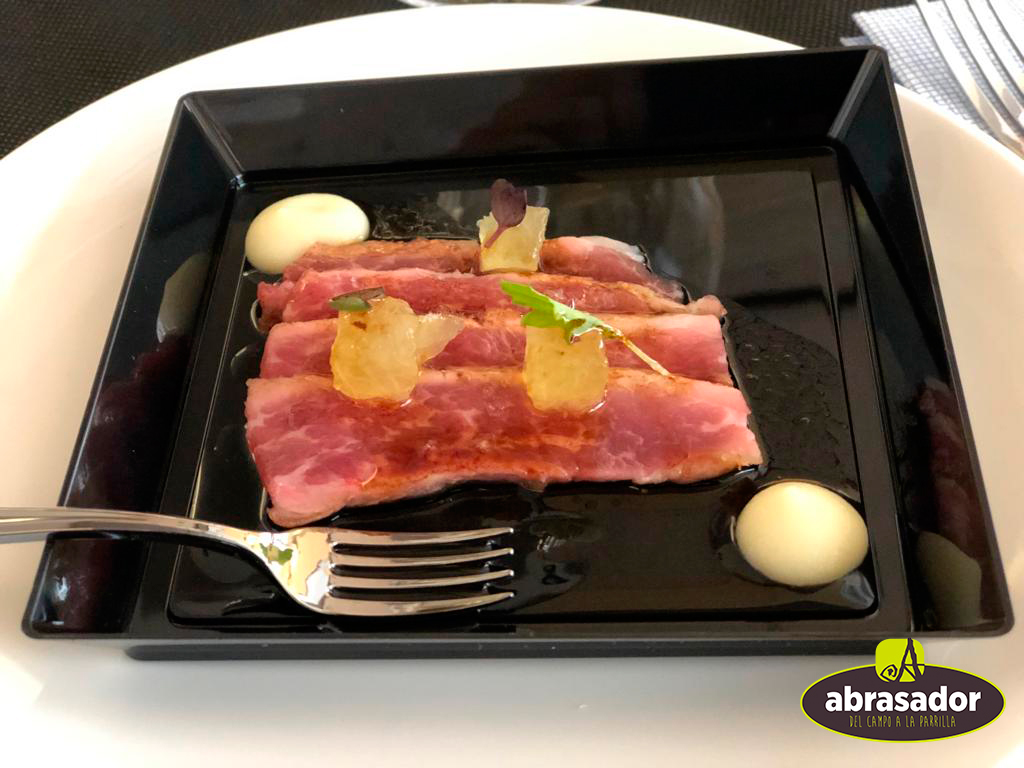 Melón con jamón de secreto ibérico Abrasador